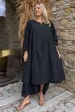 Made in Italy Purdy Pure Cotton Smock Dress Black